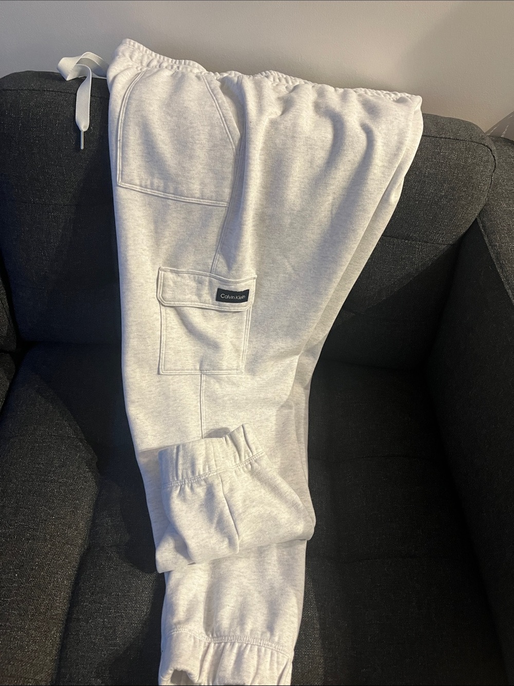 Calvin Klein women’s Light Gray Cargo Sweatpants